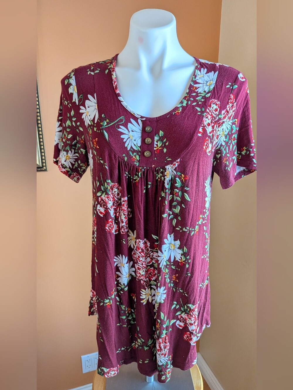 Bundles Of 7 Mixed Women's Tops - Pink, Mauve, Black, Burgundy & Blue Patterns L